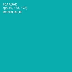 #0AADAD - Bondi Blue Color Image